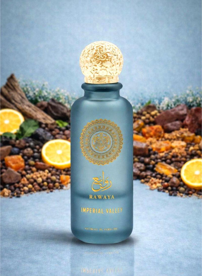 OUDI Luxury Unisex Fragrance Oudi Rawaya Imperial Valley Eau De Parfum 100ml | Long Lasting Perfume for Men & Women with Leather, Amber & Musky Notes | Unisex Eau De Parfum - Image 2